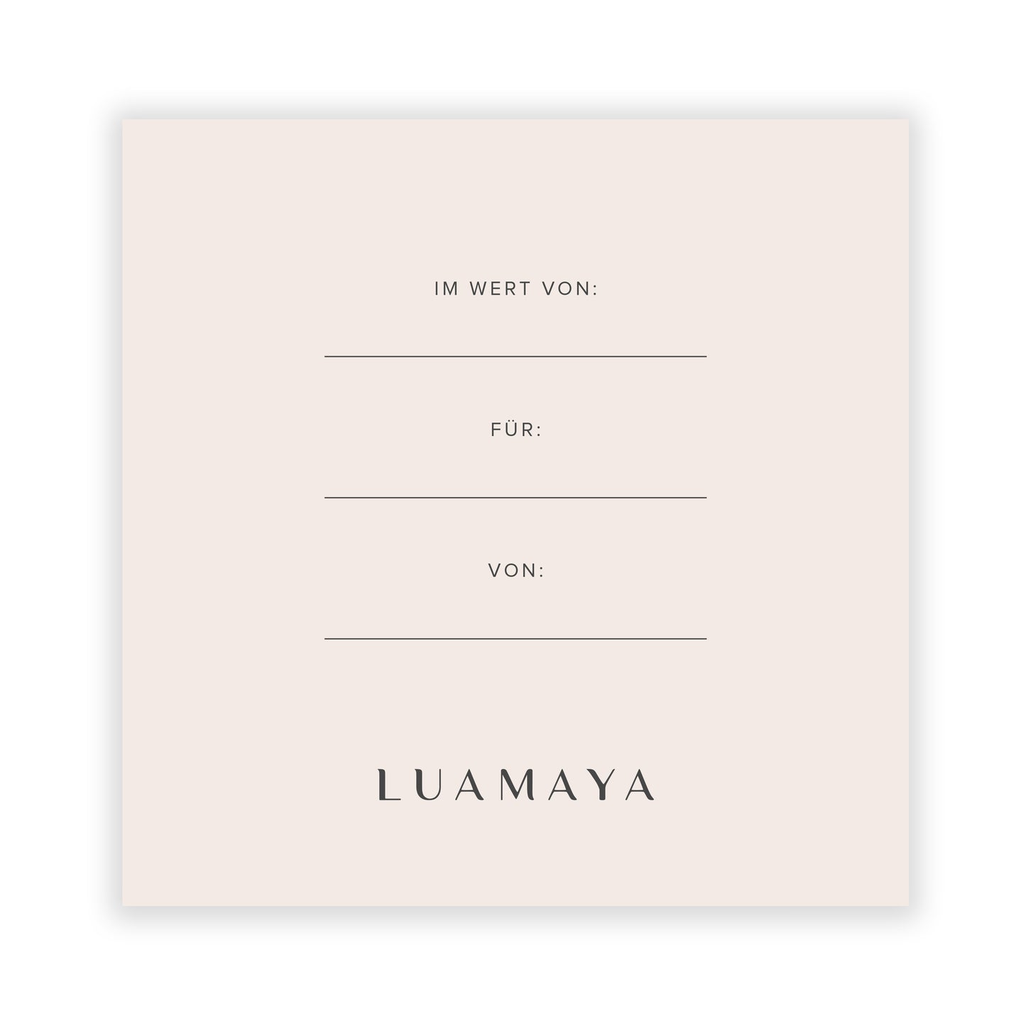 LUA XMAS Tree Gutschein mit Umschlag