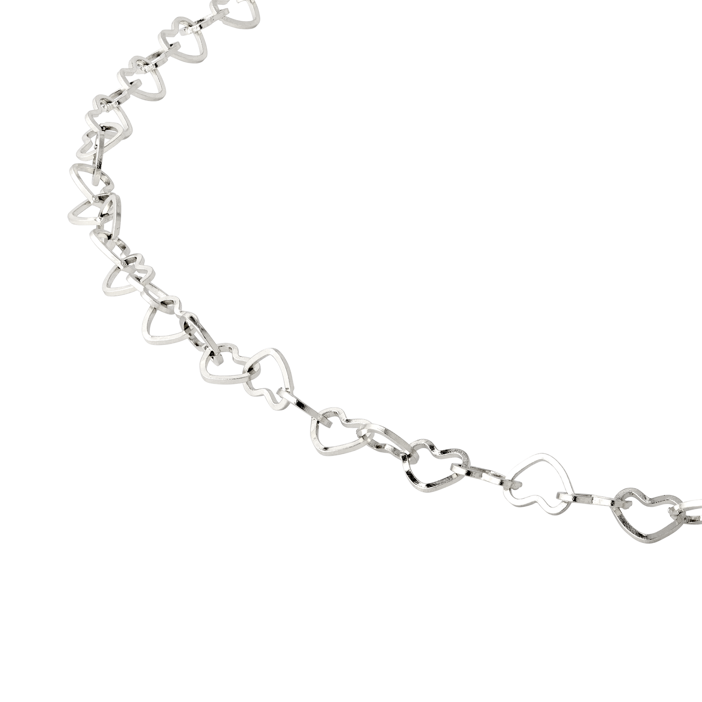 Heart after Heart Necklace Silber