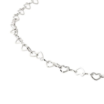 Heart after Heart Necklace Silber