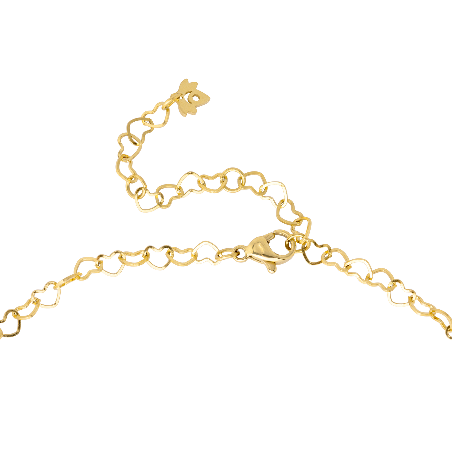 Heart after Heart Necklace Gold