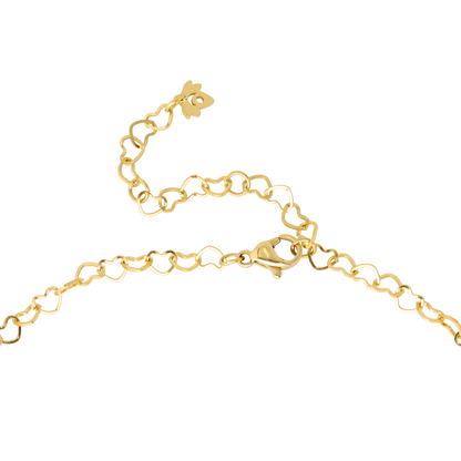 Heart after Heart Necklace Gold