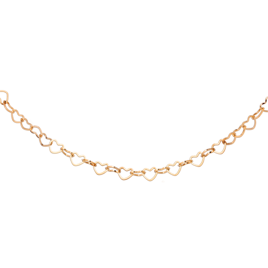 Heart after Heart Necklace Roségold