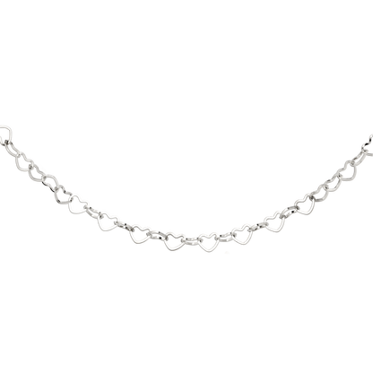 Heart after Heart Necklace Silber
