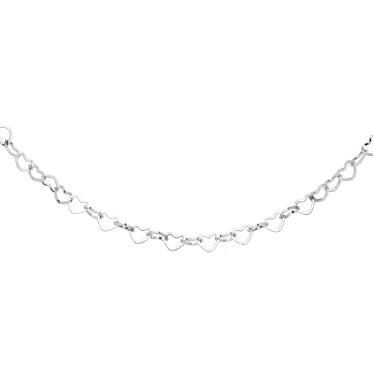 Heart after Heart Necklace Silber