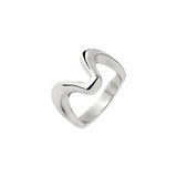 High 'n' Low Ring Silber