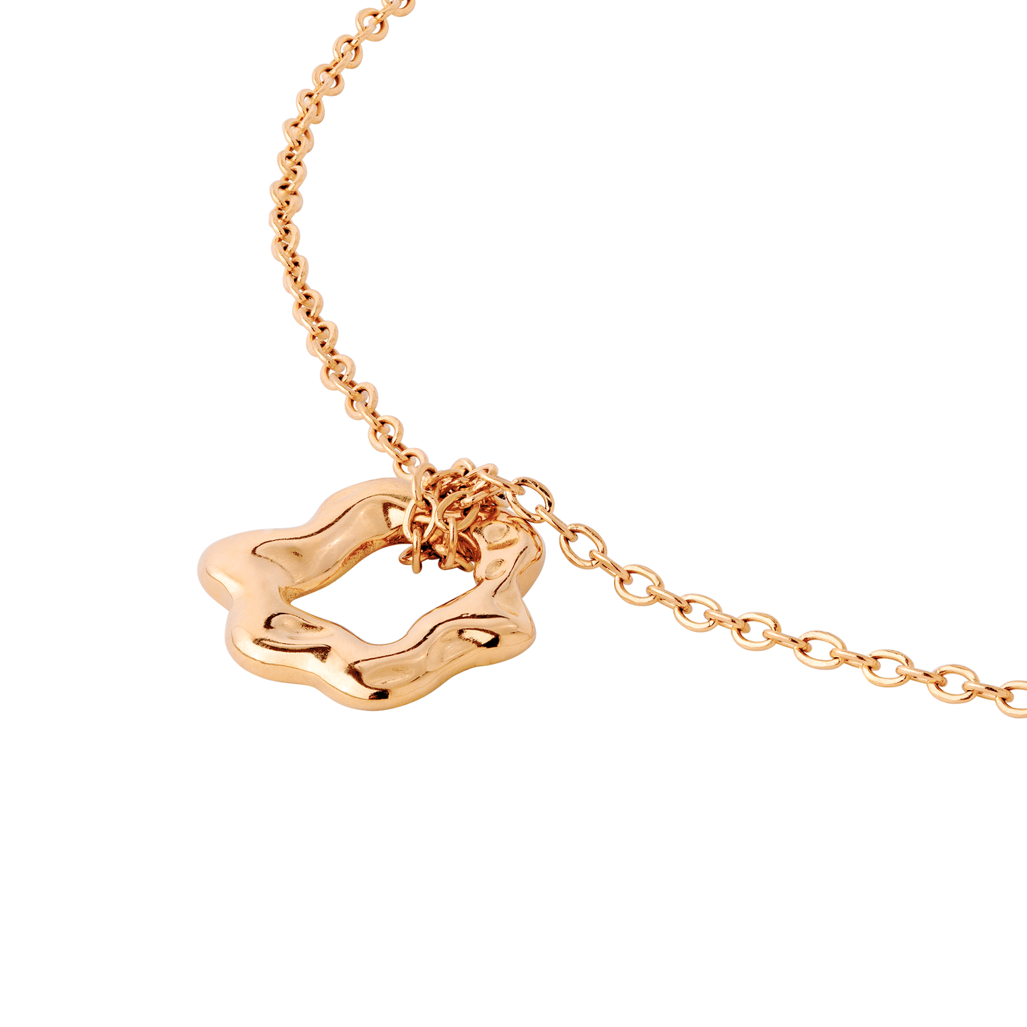 Melting Donut Necklace Roségold