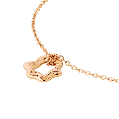 Melting Donut Necklace Roségold
