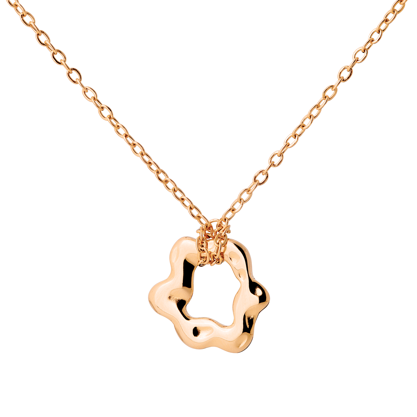 Melting Donut Necklace Roségold