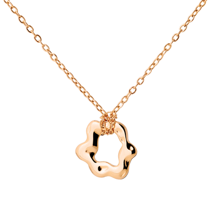 Melting Donut Necklace Roségold