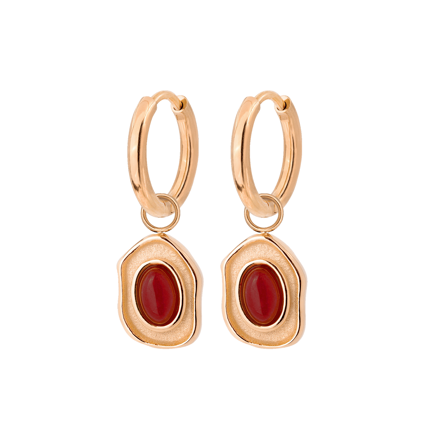 Scarlet Treasure Hoop Set Small Roségold