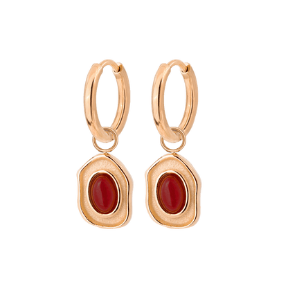 Scarlet Treasure Hoop Set Small Roségold