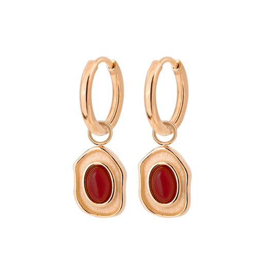 Scarlet Treasure Hoop Set Small Roségold