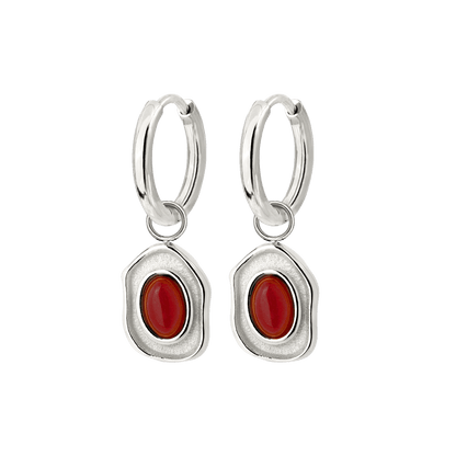 Scarlet Treasure Hoop Set Small Silber