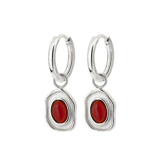 Scarlet Treasure Hoop Set Small Silber