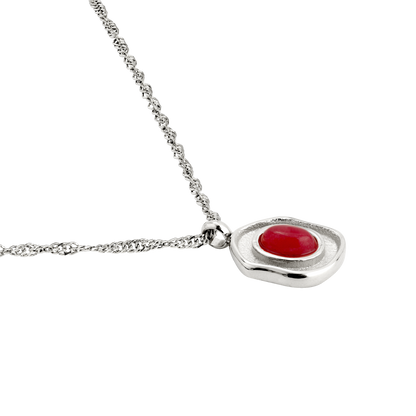 Scarlet Treasure Necklace Silber