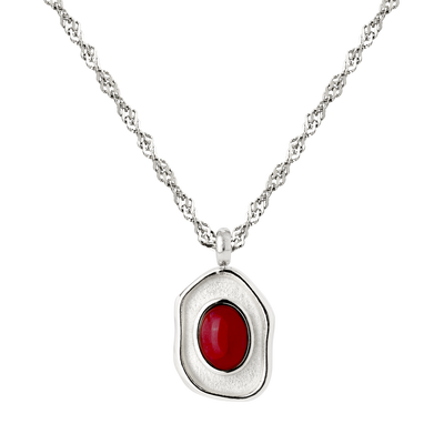Scarlet Treasure Necklace Silber