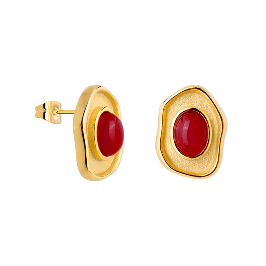 Scarlet Treasure Studs Gold