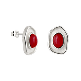 Scarlet Treasure Studs Silber