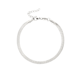 Slim Herringbone Bracelet Silber