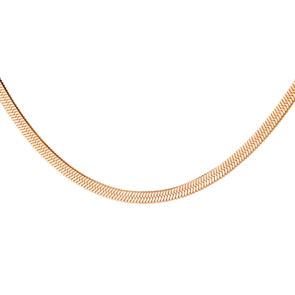 Slim Herringbone Necklace Roségold