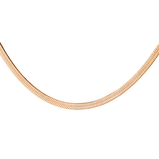Slim Herringbone Necklace Roségold