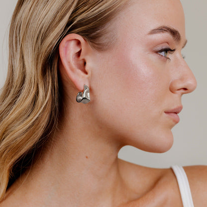 Liquid Shape Studs Silber