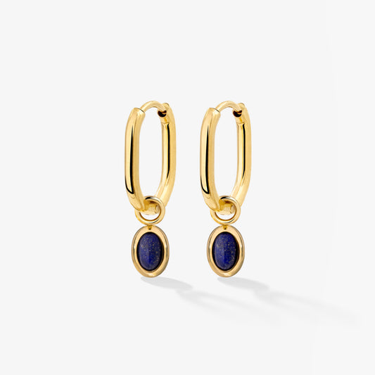 Blue Breeze Oval Hoop Set Baby Gold