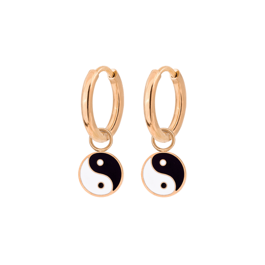 Yin & Yang Hoop Set Small Roségold