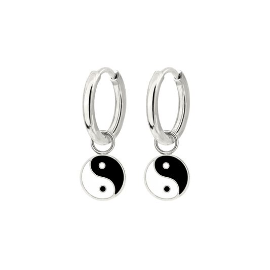 Yin & Yang Hoop Set Small Silber