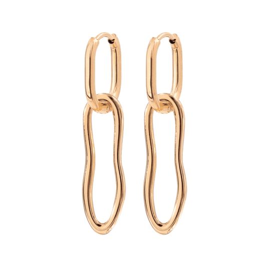 Blending Shapes Oval Hoop Set Baby Roségold