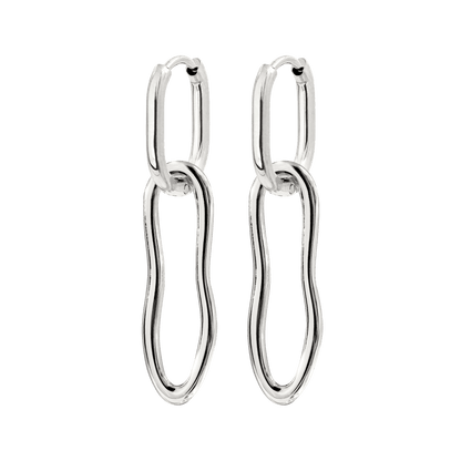 Blending Shapes Oval Hoop Set Baby Silber
