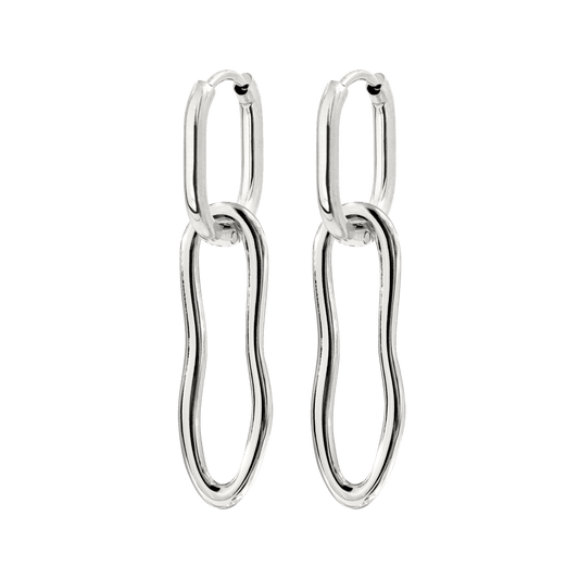 Blending Shapes Oval Hoop Set Baby Silber