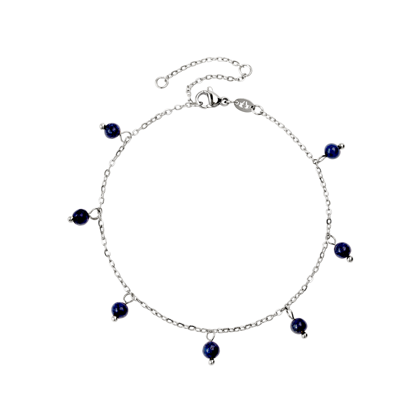 Blue Bay Anklet Silber