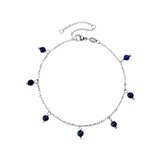 Blue Bay Anklet Silber