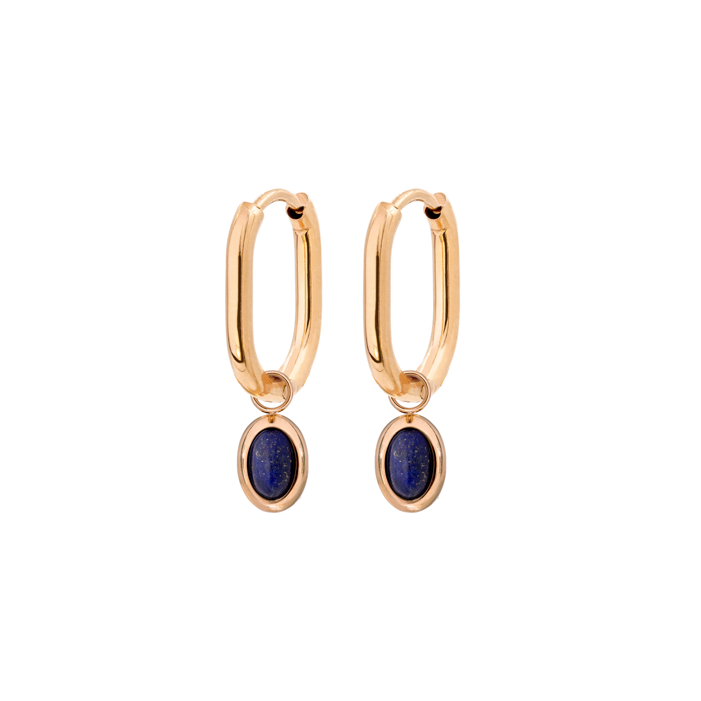 Blue Breeze Oval Hoop Set Baby Roségold