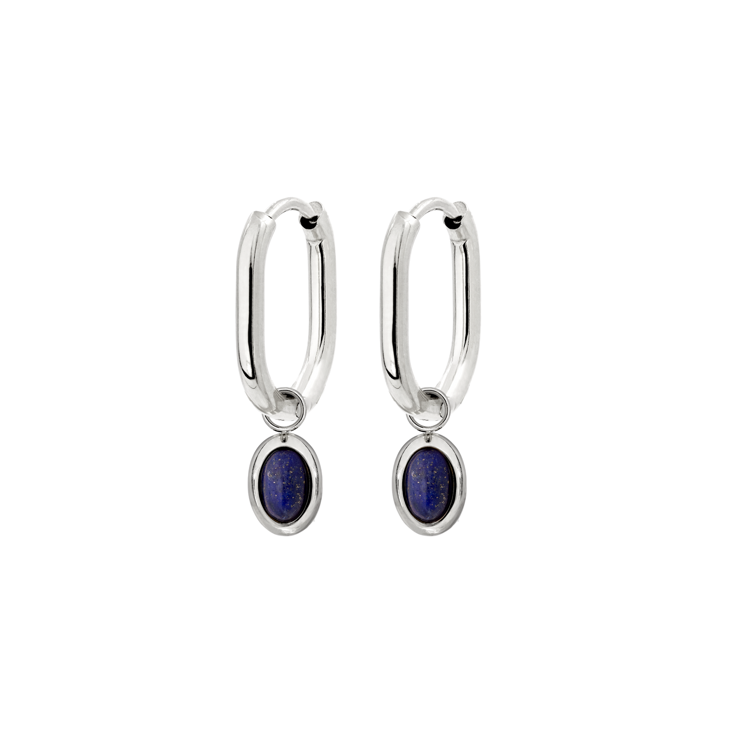 Blue Breeze Oval Hoop Set Baby Silber