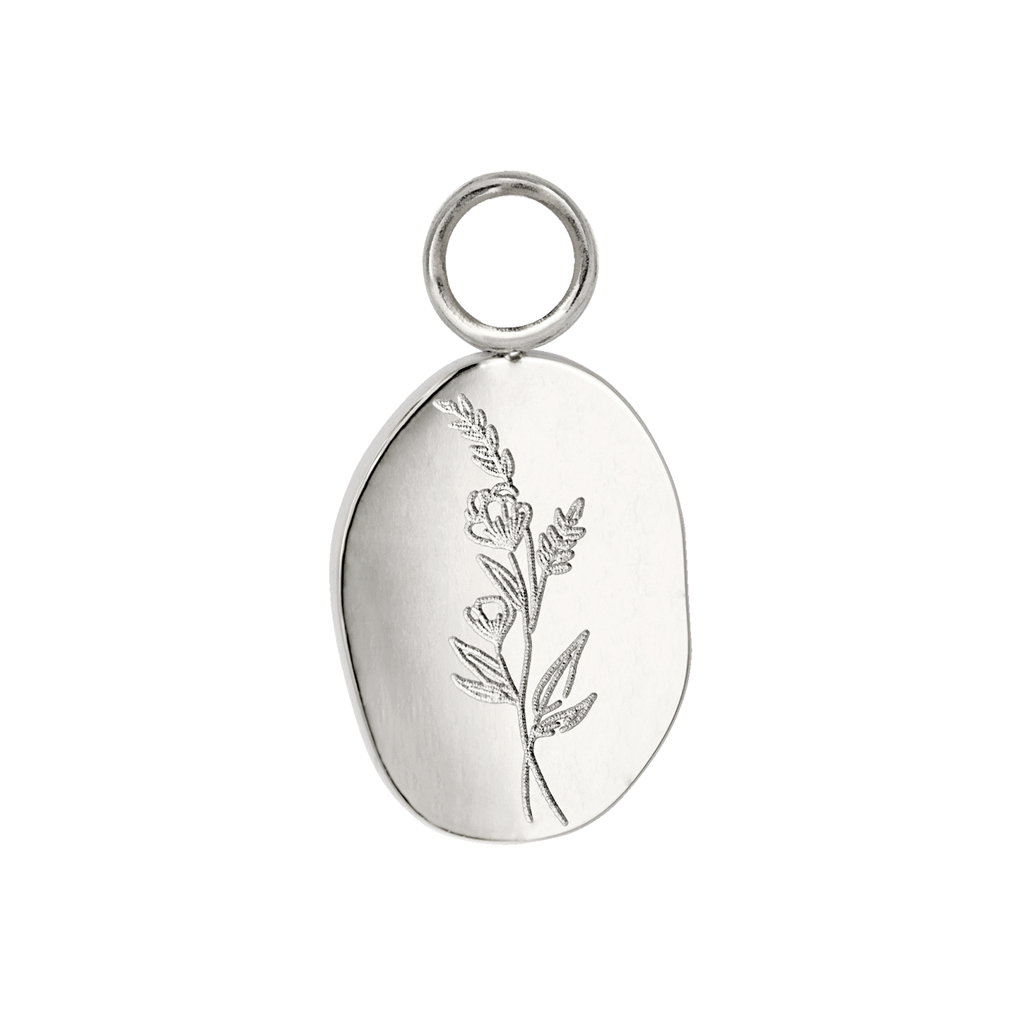 Bouquet Coin Hoop Set Medium Silber
