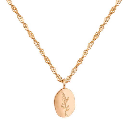 Bouquet Coin Necklace Roségold