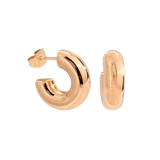 Bulky Hoop Studs Roségold