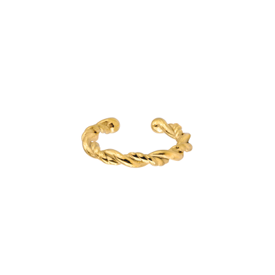 Curly Twist Ear Cuff Gold