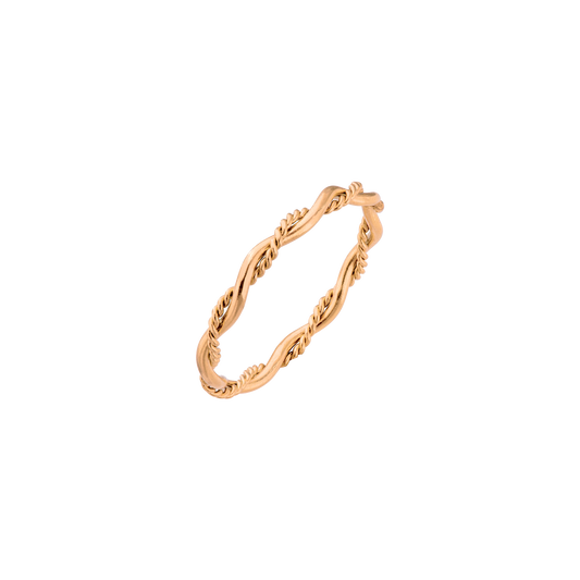 Curly Twist Ring Roségold