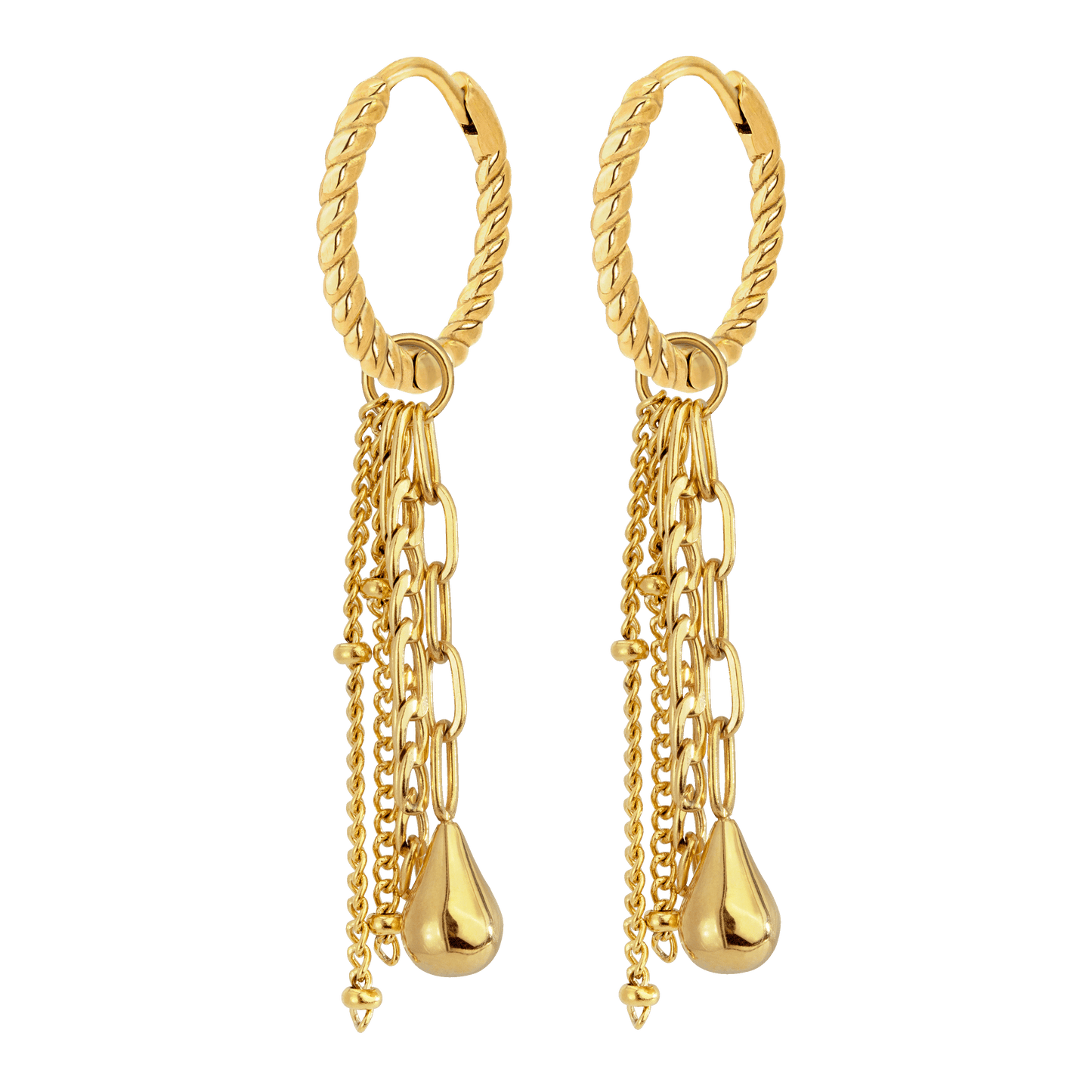 Falling Pieces Paloma Hoop Set Small Gold