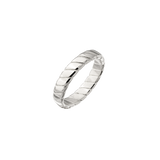 Flat Stripe Ring Silber