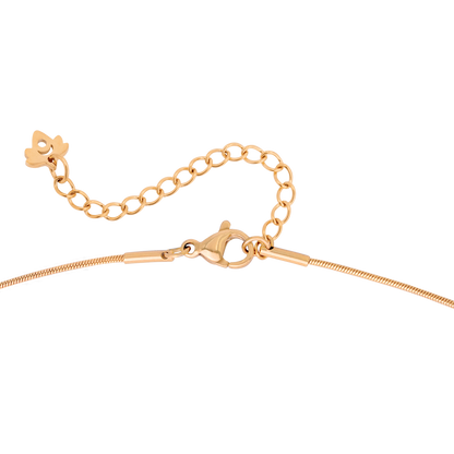 Flower Tile Necklace Roségold