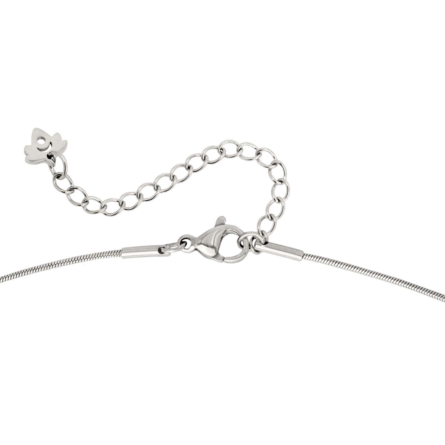 Flower Tile Necklace Silber