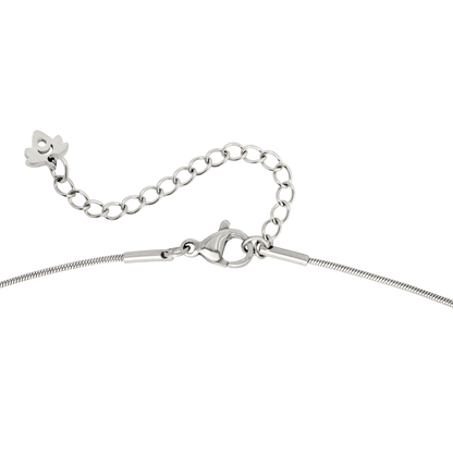 Flower Tile Necklace Silber