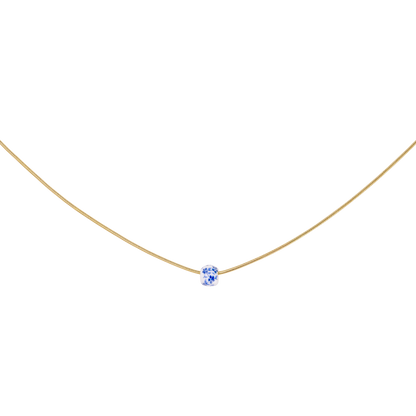 Flower Tile Necklace Gold