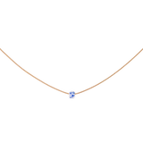 Flower Tile Necklace Roségold