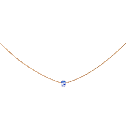 Flower Tile Necklace Roségold