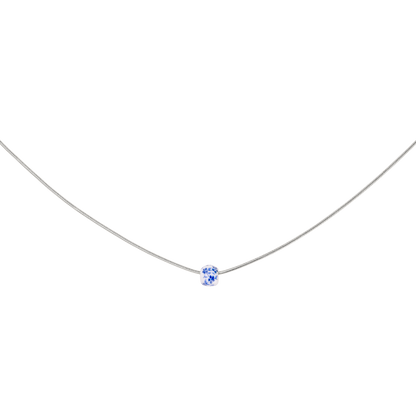 Flower Tile Necklace Silber